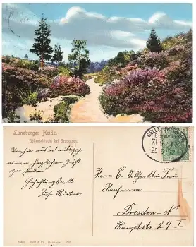 21244 Seppensen Höllenschlucht Bahnpoststempel Celle Wittingen Zug 41 25.9.1912