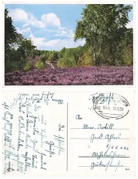 Lüneburger Heide Bahnpoststempel Bremen Wilhelmshaven Zug 941 18.11.1939