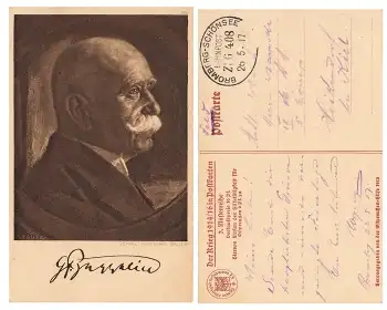 Graf von Zeppelin Bahnpoststempel Bromberg Schönsee Zug 408 26.5.1917