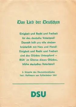 DSU Wahlwerbung Handzettel um 1990