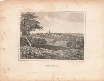 Ronneburg Türingen Original-Stahlstich um 1840