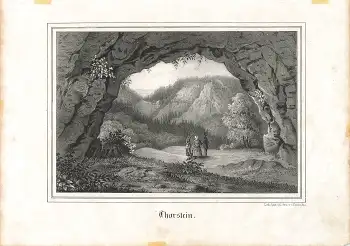 Torstein Thüringer Wald bei Tabarz original Lithographie um 1840