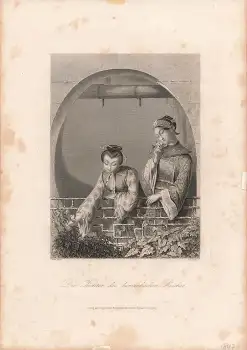 China Die Tochter des himmlischen Reiches original Stahlstich von Payne nach Colin um 1847