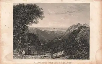 Berg Libanon original Stahlstich um 1840