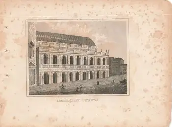 Vincenza Basilica original Stahlstich um 1840