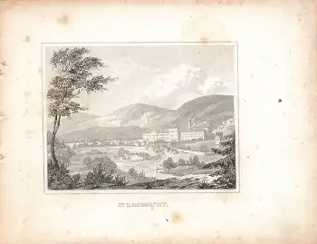 St Lambrecht Steiermark Österreich original Stahlstich um 1840