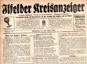 Ilfelder Kreisanzeiger Wochenzeitung 26. Juni 1935