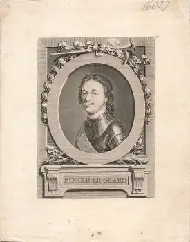 Pierre Le Grand Peter der große Zar von Russland Kupferstich um 1720