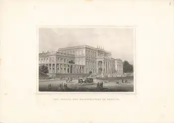 Berlin Kronprinzen Palais original Stahlstich um 1870