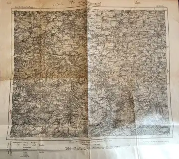 Döbeln und Umgebung Landkarte um 1907