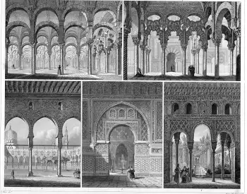 Moschee  original Stahlstich Henry Winkles nach G Heck um 1850