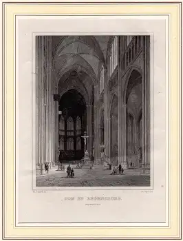 Regensburg Dom original Stahlstich J. Poppel um 1850