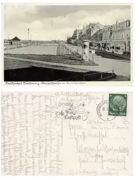 26548 Norderney Kurpromenade mit Tennisplätzen o 10.8.1939