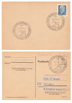 Klingenthal Sonderstempel auf Drucksache Festtage der Harmonika o 12.5.1972