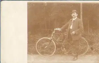 Radfahrer Echtfoto ca. 1920