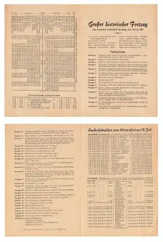 04703 Leisnig Heimatfest 1957 Festzug Programmzettel A4