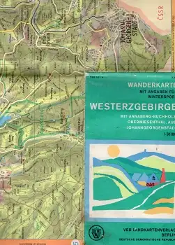 Westerzgebirge Wanderkarte um 1964