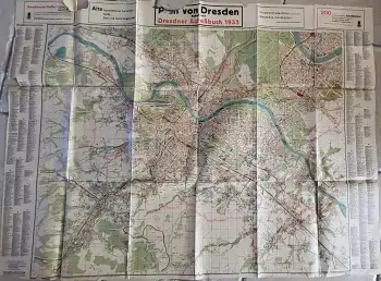 Dresden Stadtplan Adressbuch Beilage 1933