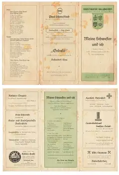 06484 Ballenstedt Kreistheater Programmzettel A4 um 1949