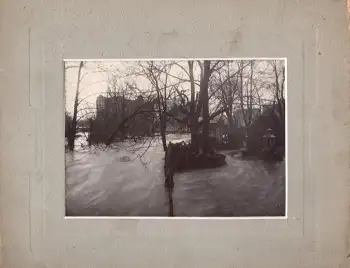 59557 Lippstadt Tivoli Echtfoto Hochwasser 1909  Bild 17 x 12 cm