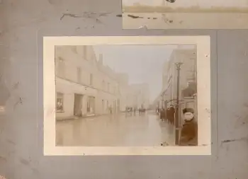 59557 Lippstadt Echtfoto Hochwasser 1909  Bild 16,5 x 12 cm