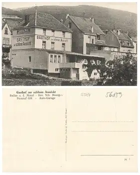 56859 Bullay Mosel Gasthof zur schönen Aussicht * um 1920