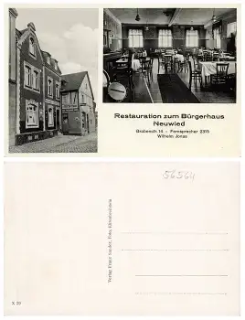 56564 Neuwied Restauration zum Bürgerhaus * um 1930