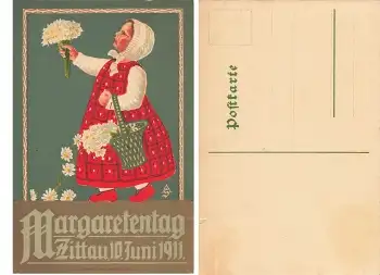 Zittau Margaretentag 10. Juni 1911 Künstlerkarte