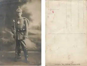 Soldat des 6. Infanterie-Regiment Nr. 105 Werdau Echtfoto um 1915