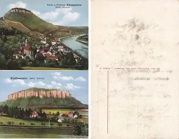 01824 Königstein und Pfaffenstein Sächsische Schweiz * um 1920