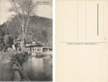 01855 Lichtenhainer Wasserfall Sächsische Schweiz * um 1910