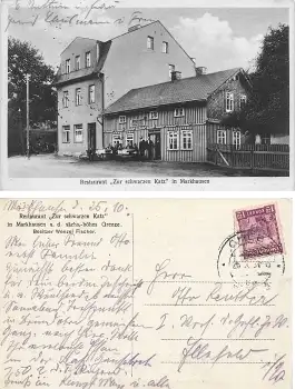 Markhausen Hraničná Böhmen Restaurant zur schwarzen Katz o 26.10.1934