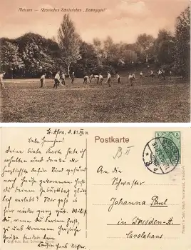 Meißen Afranisches Schülerleben Hockeyspiel o 31.8.1913