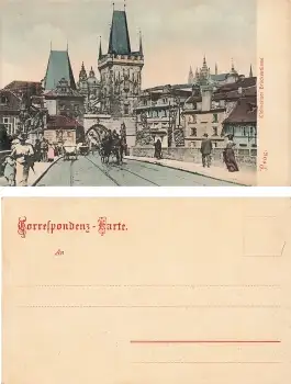 Prag Kleinseitner Brückentürme * um 1900