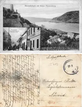 55413 Rheindiebach Wirtschaft zum Fürstenberg o 19.8.1914