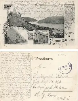 55413 Rheindiebach Weinwirtschaft Kober o 15.8.1916