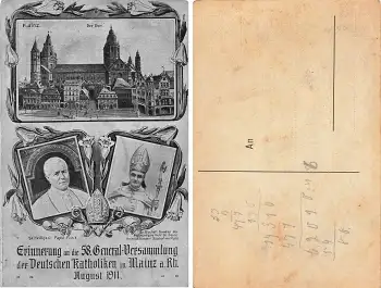 Mainz 58. Generalversammlung der Deutschen Katholiken August 1911