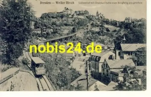 Weisser Hirsch Dresden Luisenhof Standseilbahn o 18.2.1924
