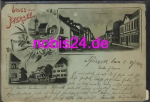 Pfersee Augsburg Litho o 1902