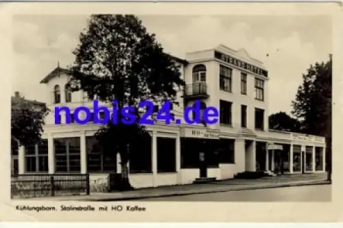 18225 Kühlungsborn HO Kaffee Stalinstrasse o 1954