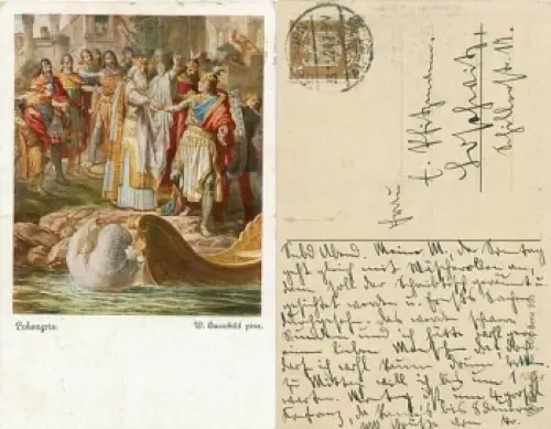 Richard Wagner Lohengrin Künstlerkarte Hauschild o 23.11.1924