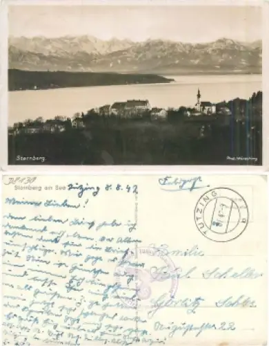 82319 Starnberg Feldpost Reserve Lazarett Tutzing o 8.8.1942