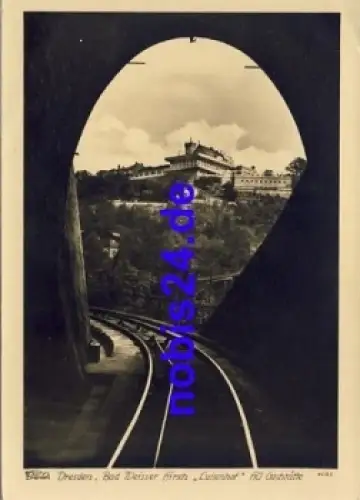 Loschwitz Dresden Standseilbahn Restaurant Luisenhof * 1950 Verlag Hahn-Foto4293