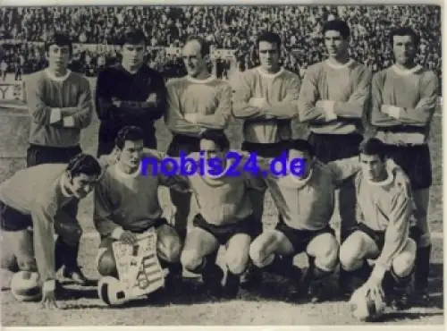 Uruguay Fussball Nationalmannschaft Echtfoto A5 ca.1970