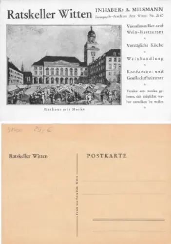 Witten Ruhr Rathskeller * um 1930