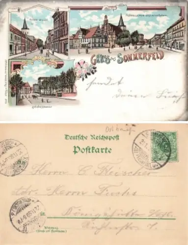 Sommerfeld Lubsko Litho Niederlausitz o 21.1.1899