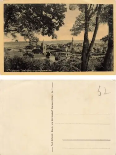 Crossen Oder von der Wilhelmshöhe Krosno Odrzanskie Ostbrandenburg * um 1930