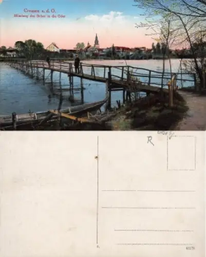 Crossen Oder Mündung des Bober Krosno Odrzanskie Ostbrandenburg * um 1920