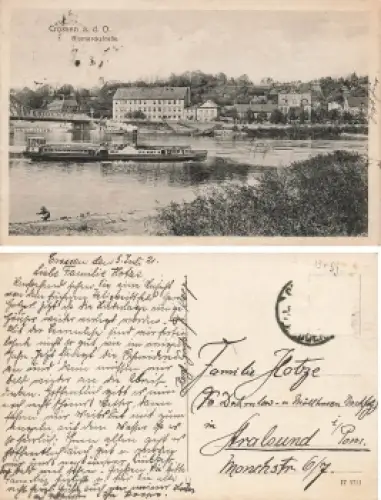 Crossen Oder Bismarckstrasse Krosno Odrzanskie Ostbrandenburg o 1921