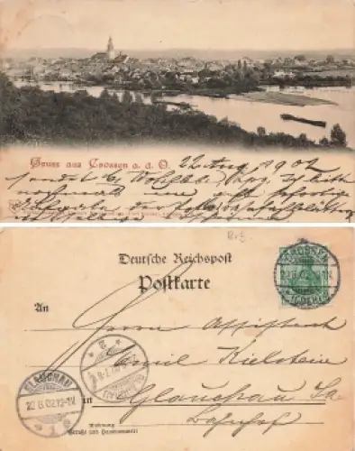 Crossen Oder Krosno Odrzanskie Ostbrandenburg o 22.8.1902